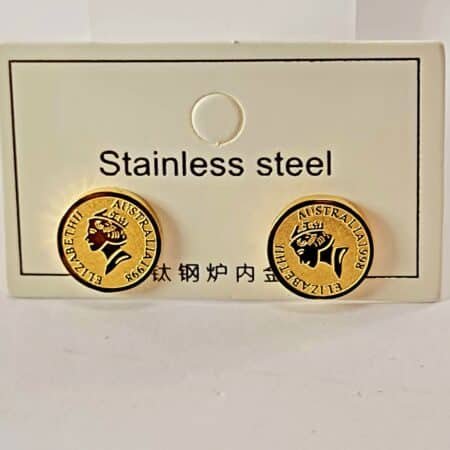 Earring a gold pound