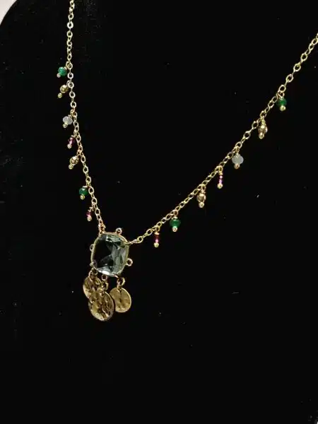 Aquamarine neck chain