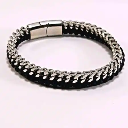 Leather bracelets * stainless